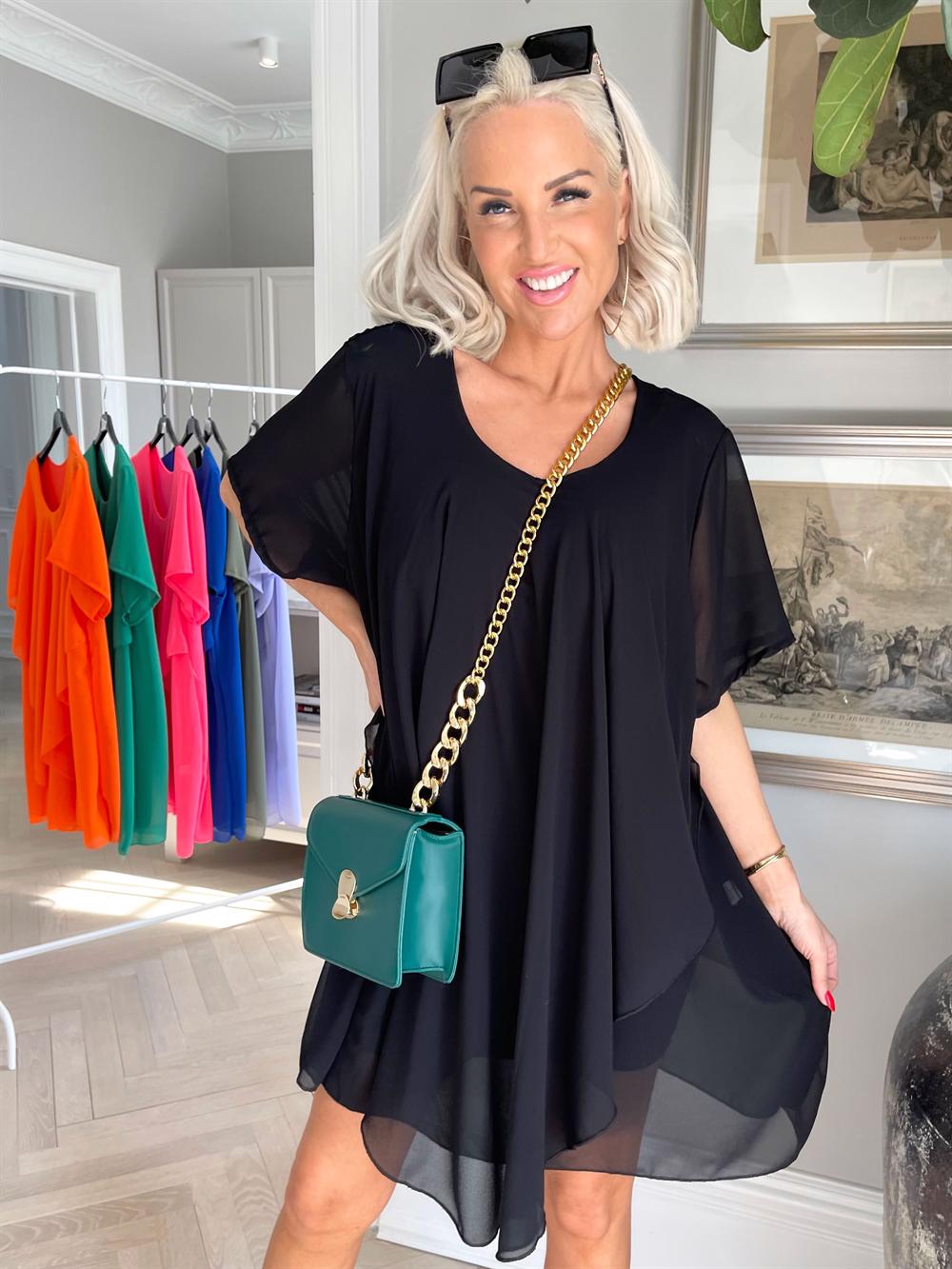 Wanda - Tunika kjole i chiffonstof